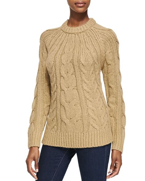 michael michael kors chunky beaded cable knit sweater